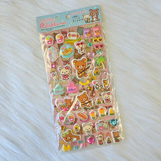 Retro San-x Rilakkuma Stickers Sticker Sheet Kawaii Japan Collectible Gifts