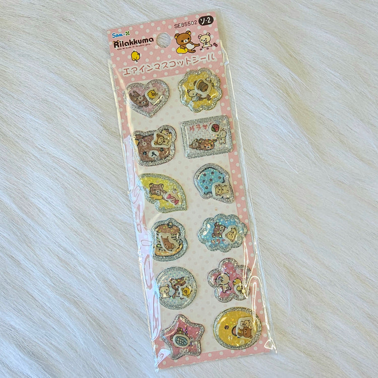 Retro San-x Rilakkuma Stickers Sticker Sheet Kawaii Japan Collectible Gifts