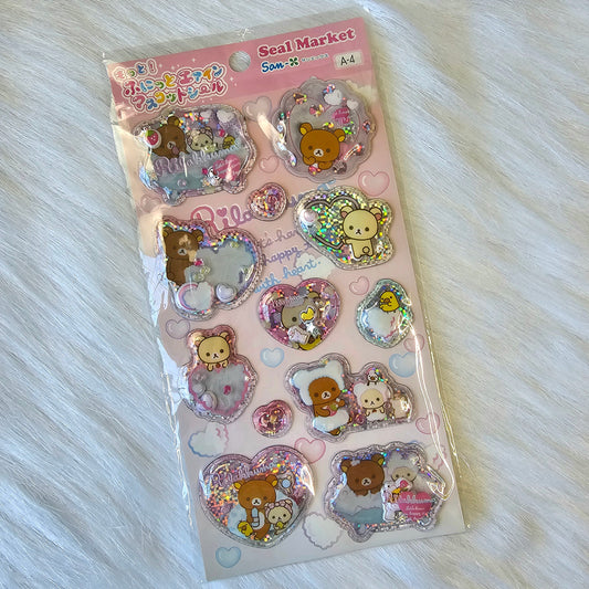 Retro San-x Rilakkuma Stickers Sticker Sheet Kawaii Japan Collectible Gifts