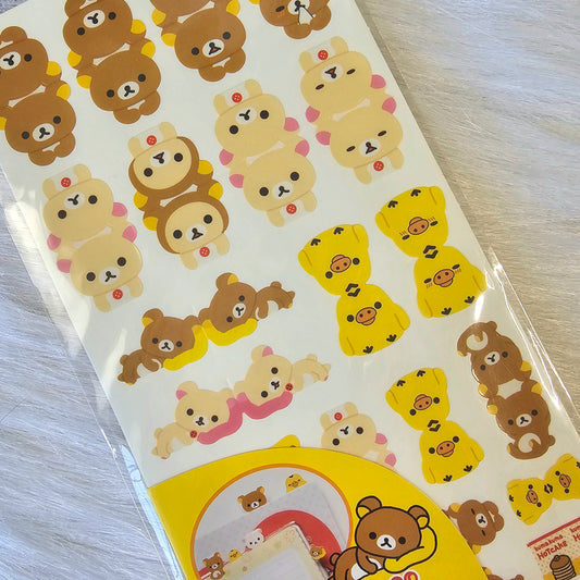 Retro San-x Rilakkuma Stickers Sticker Sheet Kawaii Japan Collectible Gifts