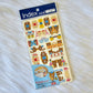 Retro San-x Rilakkuma Stickers Sticker Sheet Kawaii Japan Collectible Gifts