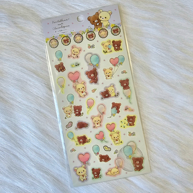 San-x Rilakkuma Stickers Sticker Sheet Kawaii Japan Collectible Gifts