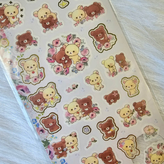 San-x Rilakkuma Stickers Sticker Sheet Kawaii Japan Collectible Gifts