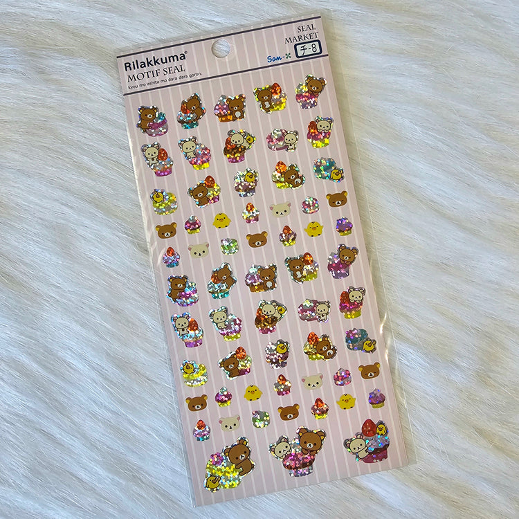 Retro San-x Rilakkuma Stickers Sticker Sheet Kawaii Japan Collectible Gifts