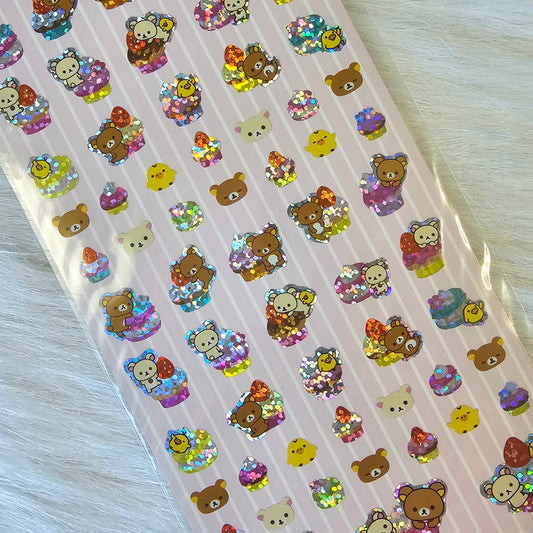 Retro San-x Rilakkuma Stickers Sticker Sheet Kawaii Japan Collectible Gifts