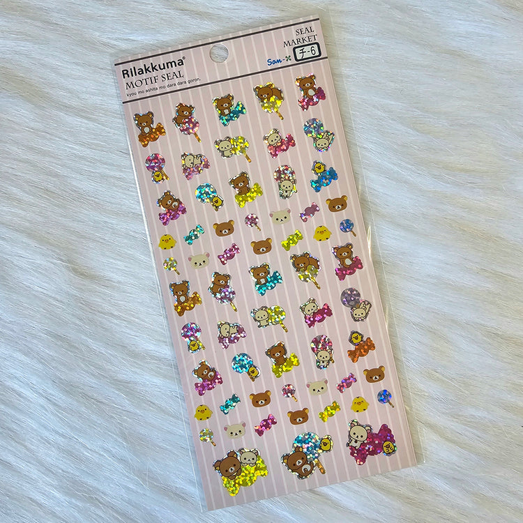 Retro San-x Rilakkuma Stickers Sticker Sheet Kawaii Japan Collectible Gifts