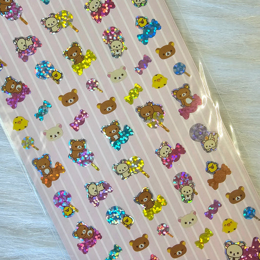 Retro San-x Rilakkuma Stickers Sticker Sheet Kawaii Japan Collectible Gifts