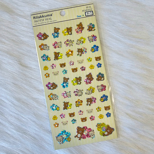 Retro San-x Rilakkuma Stickers Sticker Sheet Kawaii Japan Collectible Gifts