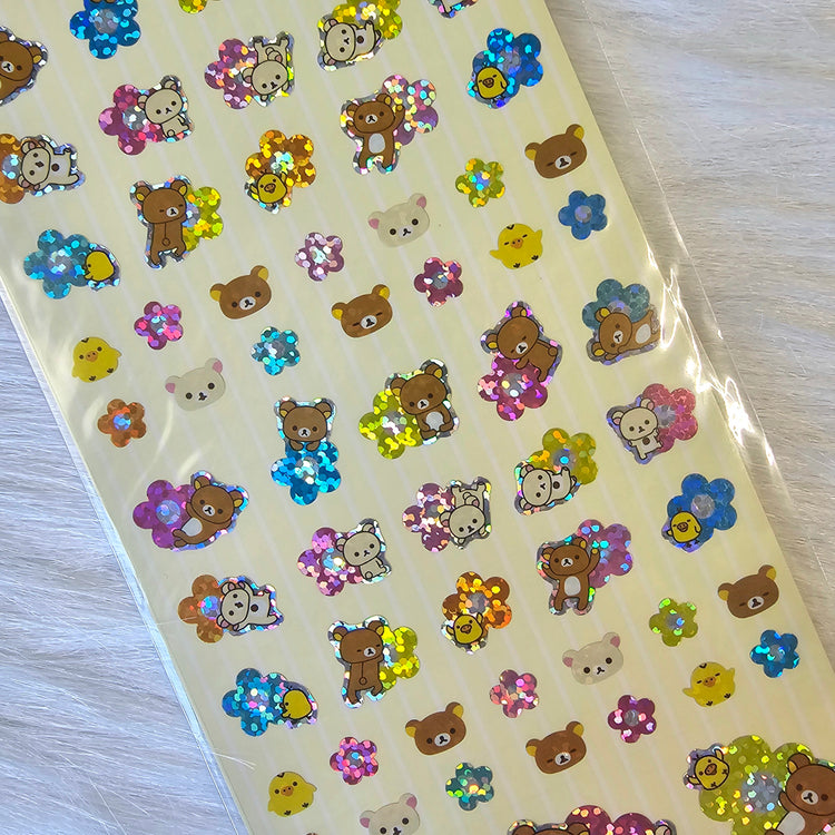 Retro San-x Rilakkuma Stickers Sticker Sheet Kawaii Japan Collectible Gifts