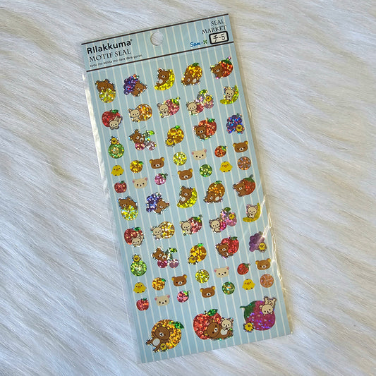 Retro San-x Rilakkuma Stickers Sticker Sheet Kawaii Japan Collectible Gifts