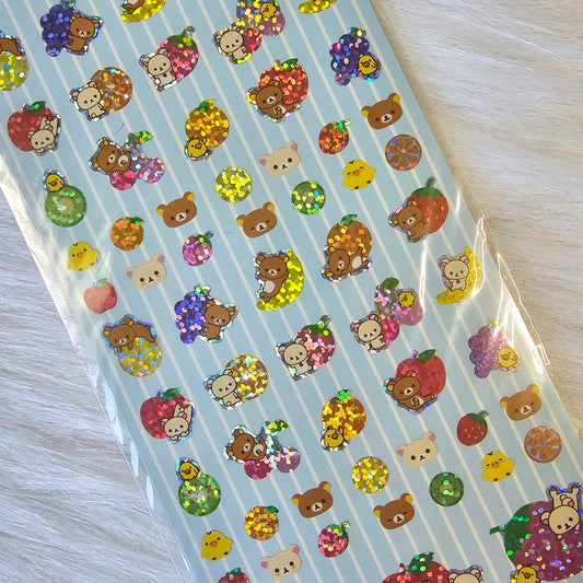 Retro San-x Rilakkuma Stickers Sticker Sheet Kawaii Japan Collectible Gifts