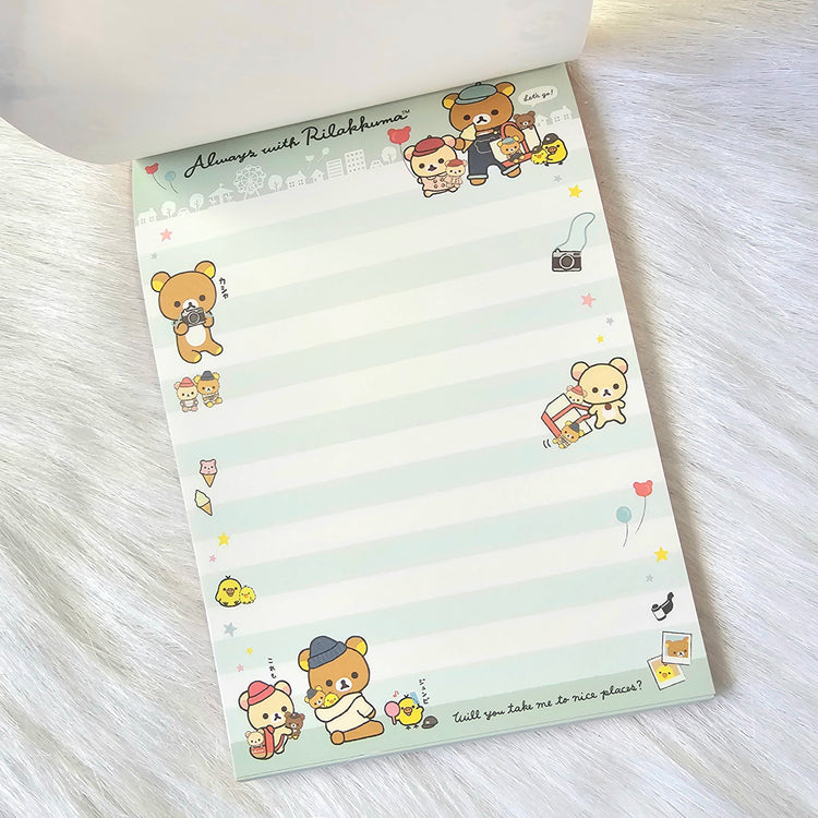 San-x Rilakkuma Korilakkuma Large Memo Pad Kawaii Japan