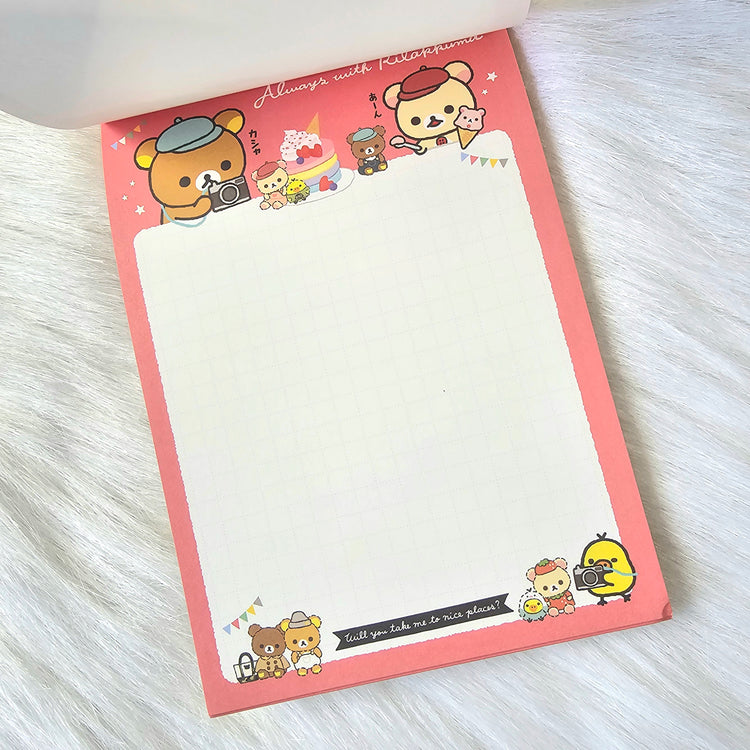 San-x Rilakkuma Korilakkuma Large Memo Pad Kawaii Japan