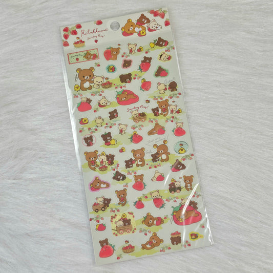 San-x Rilakkuma Stickers Sticker Sheet Kawaii Japan Collectible