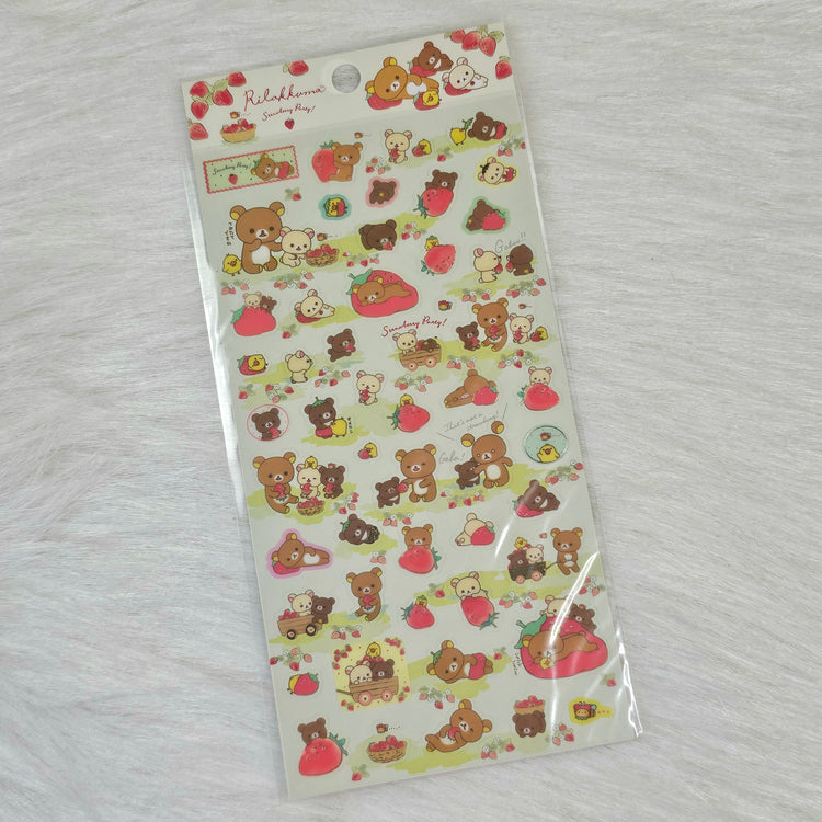 San-x Rilakkuma Stickers Sticker Sheet Kawaii Japan Collectible