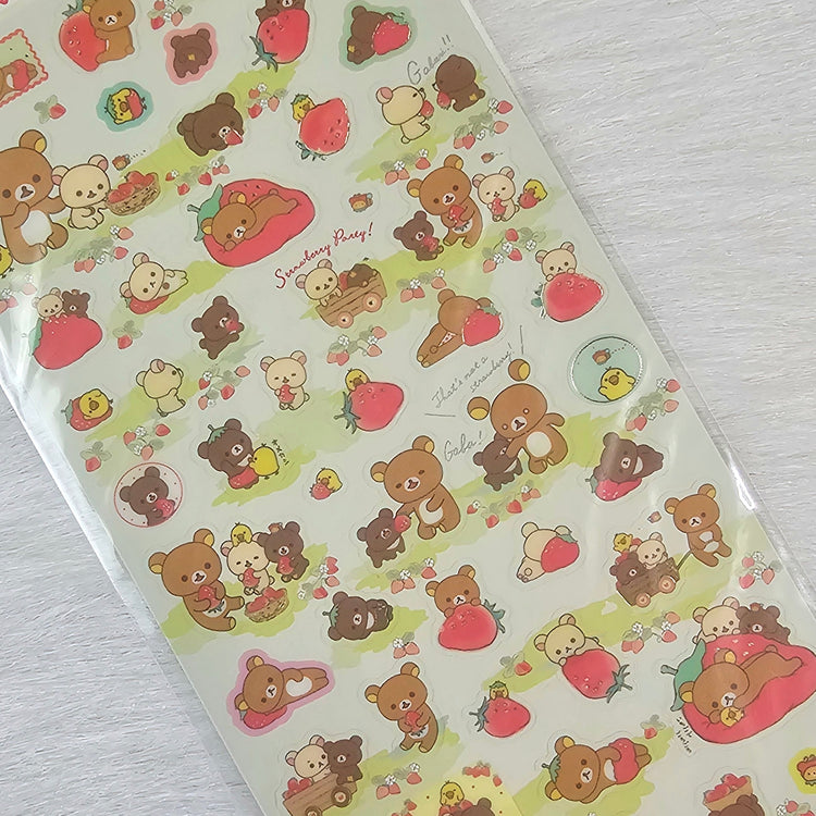 San-x Rilakkuma Stickers Sticker Sheet Kawaii Japan Collectible