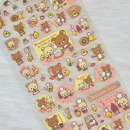 San-x Rilakkuma Stickers Sticker Sheet Kawaii Japan Collectible