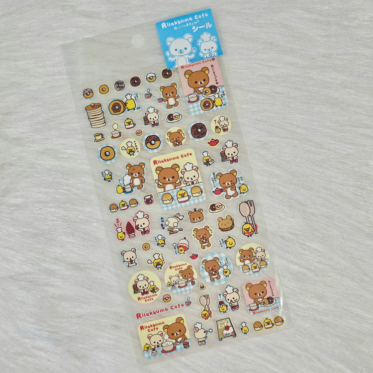 San-x Rilakkuma Stickers Sticker Sheet Kawaii Japan Collectible