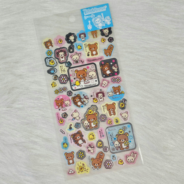 San-x Rilakkuma Stickers Sticker Sheet Kawaii Japan Collectible