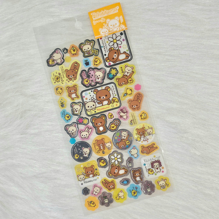 San-x Rilakkuma Stickers Sticker Sheet Kawaii Japan Collectible