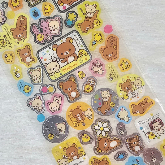 San-x Rilakkuma Stickers Sticker Sheet Kawaii Japan Collectible