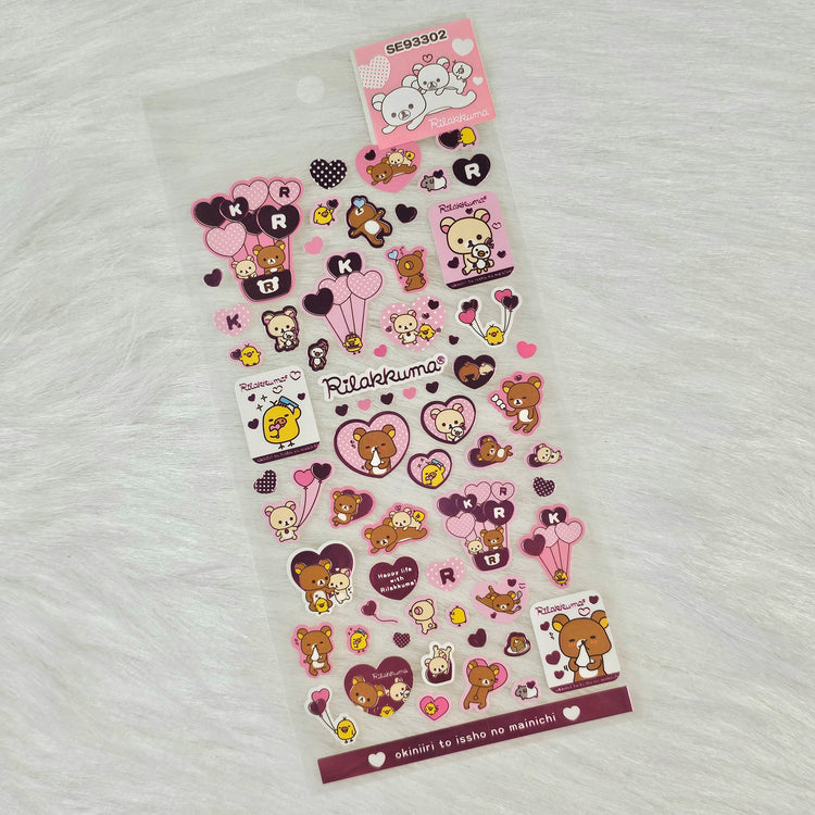 San-x Rilakkuma Stickers Sticker Sheet Kawaii Japan Collectible