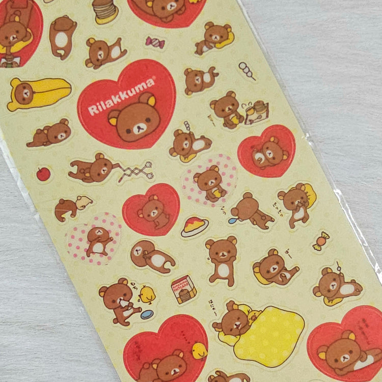 San-x Rilakkuma Stickers Sticker Sheet Kawaii Japan Collectible