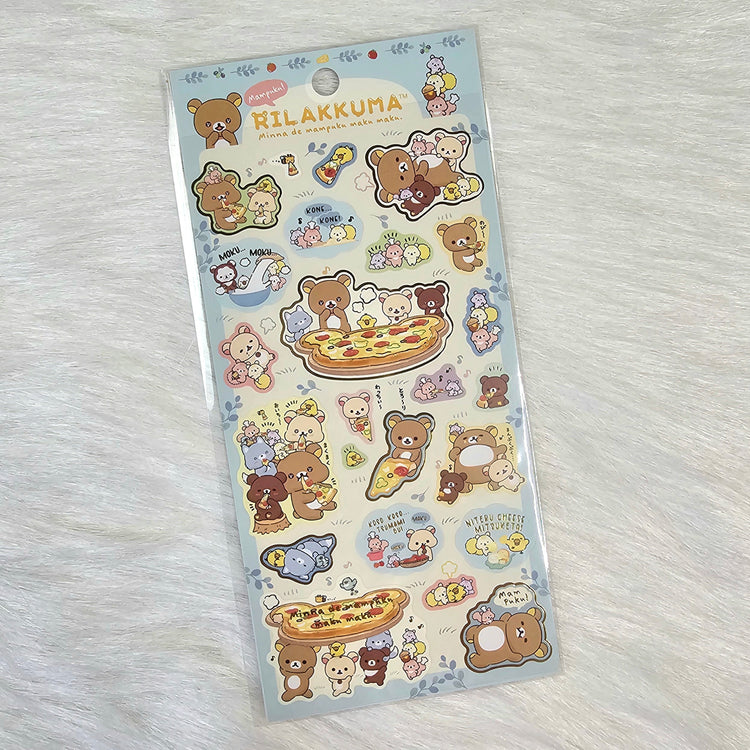 San-x Rilakkuma Stickers Sticker Sheet Kawaii Japan Collectible