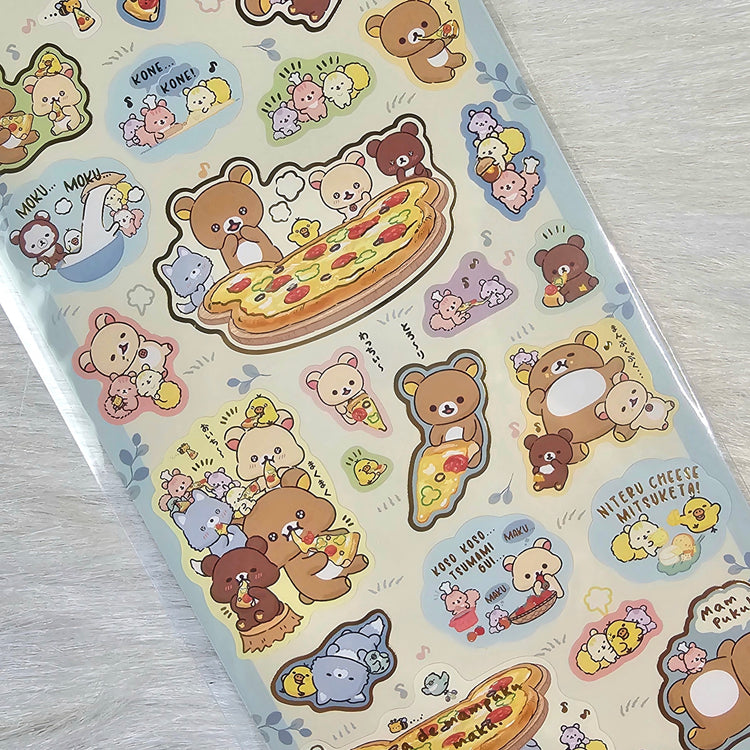 San-x Rilakkuma Stickers Sticker Sheet Kawaii Japan Collectible