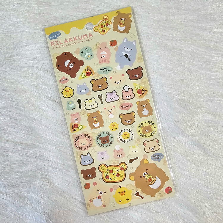 San-x Rilakkuma Stickers Sticker Sheet Kawaii Japan Collectible