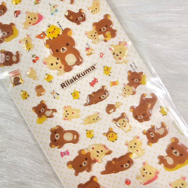 San-x Rilakkuma Stickers Sticker Sheet Kawaii Japan Collectible