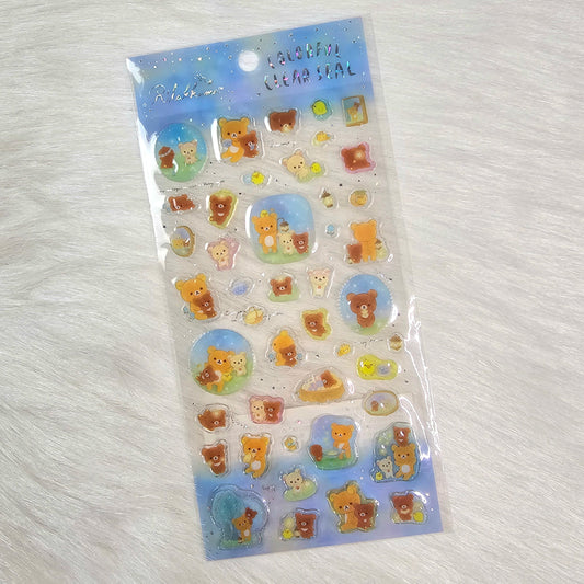 San-x Rilakkuma Stickers Sticker Sheet Kawaii Japan Collectible