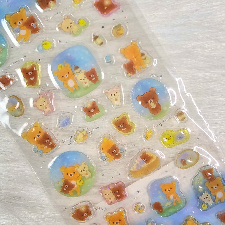 San-x Rilakkuma Stickers Sticker Sheet Kawaii Japan Collectible