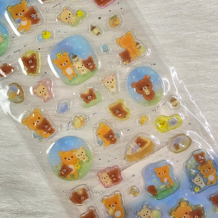 San-x Rilakkuma Stickers Sticker Sheet Kawaii Japan Collectible