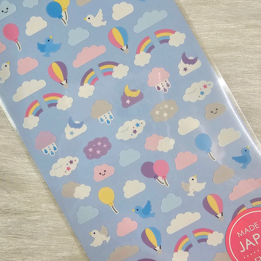 Rainbow Stickers Sticker Sheet Kawaii Japan Collectible