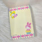 Colorful Bunny Mini Memo Pad Stationery Collectible Gifts Deadstock