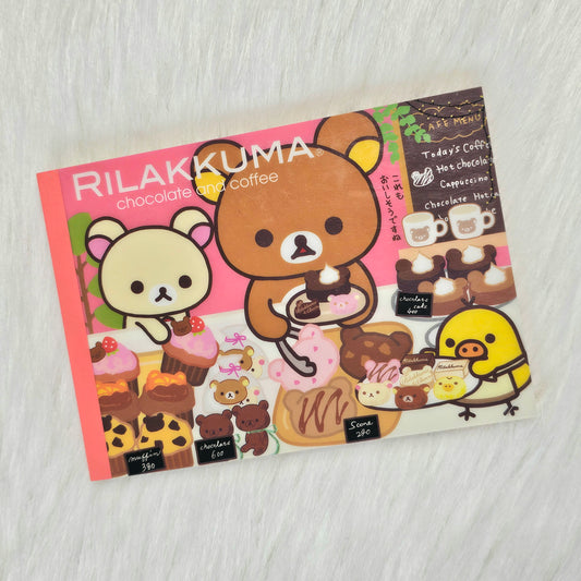 San-x Rilakkuma Large Memo Pad Sticker Sheet Kawaii Japan