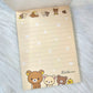 San-x Rilakkuma Large Memo Pad Sticker Sheet Kawaii Japan