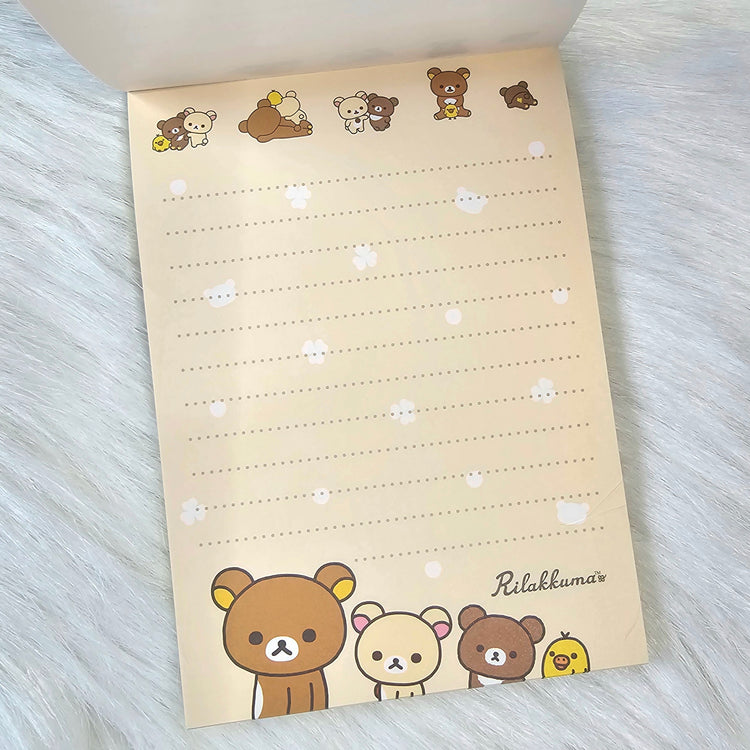 San-x Rilakkuma Large Memo Pad Sticker Sheet Kawaii Japan