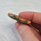 Unakite Natural Worry Stone Handcrafted Thumb Pocket Stone Anxiety Relief Comfort Gifts BONUS Info Card