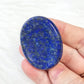 Lapis Lazuli Worry Stone Pyrite Handcrafted Thumb Pocket Stone Anxiety Relief Comfort Gifts BONUS Info Card