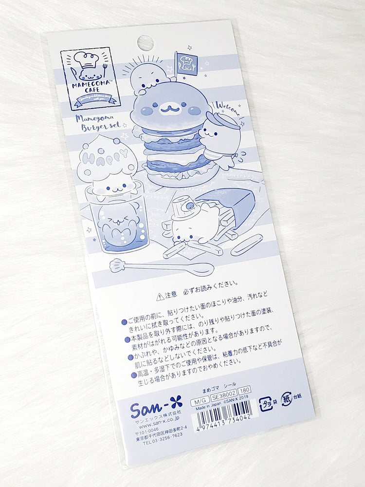 San-x Mamegoma Cafe Stickers Sticker Sheet Kawaii Food Japan Collectible