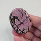Rhodonite Handcrafted Thumb Pocket Worry Stone Anxiety Relief BONUS Info Card