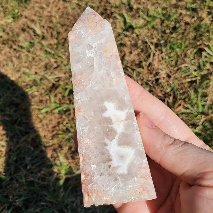 Flower Agate Generator Tower Obelisk Crystals Collectible BONUS INFO CARD