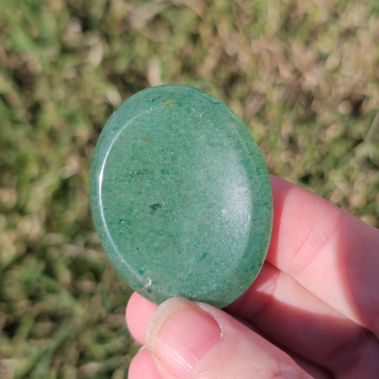 Green Aventurine Worry Stone Beautiful Crystals Mineral BONUS Info Card Gifts