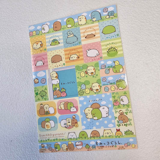 Sumikko Gurashi Sticker Sheet Kawaii Stationery Collectible Gifts