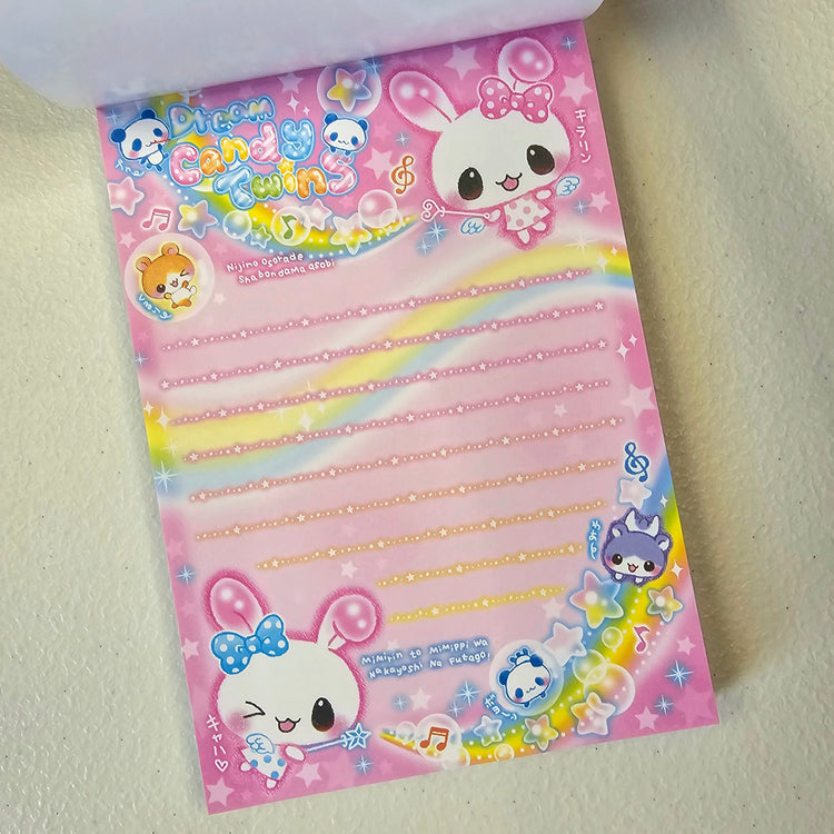 Dream Candy Twins Memo Pad Kawaii Stationery Collectible Gifts
