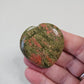 Unakite Worry Pocket Stone Crystals BONUS Info Card Gifts