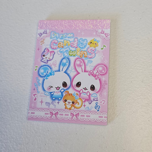 Candy Twins Mini Memo Pad Kawaii Stationery Collectible Gifts