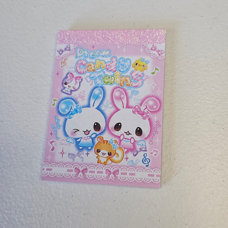 Candy Twins Mini Memo Pad Kawaii Stationery Collectible Gifts